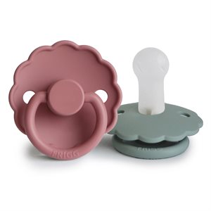 FRIGG Daisy Pacifiers - Silicone 2-Pack - Cedar/Lily pad - Size 2